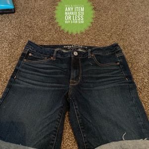Skinny Bermuda jean shorts